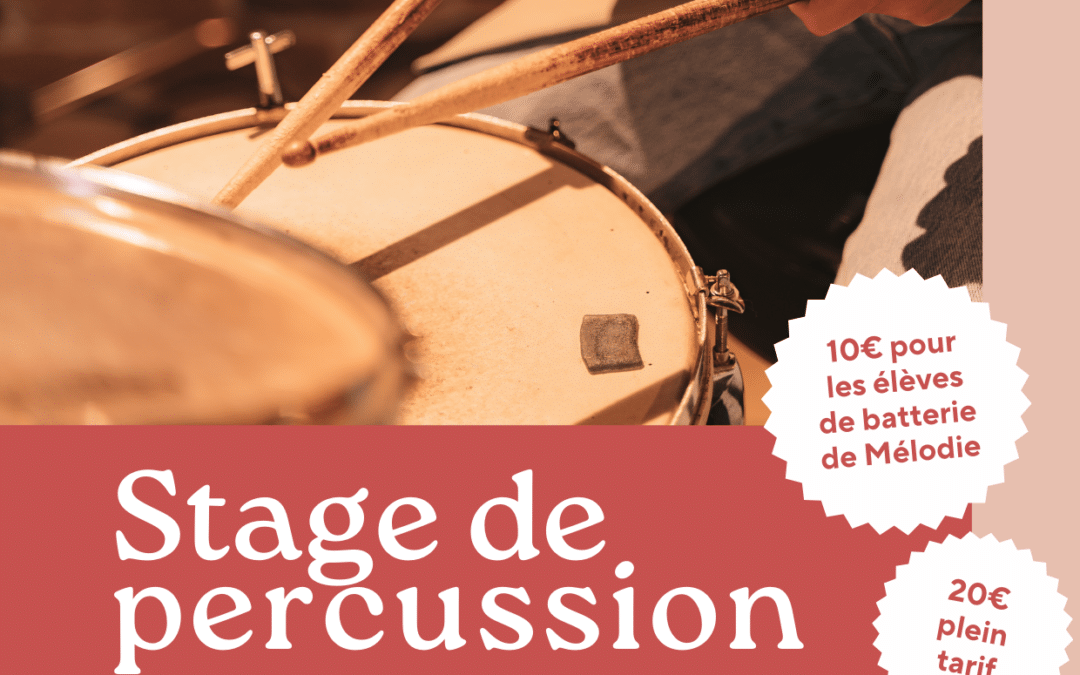 Stage de percussion, avril 2024