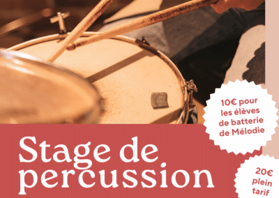 Stage de percussion, avril 2024